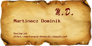 Martinecz Dominik névjegykártya