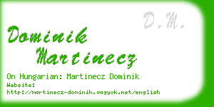 dominik martinecz business card
